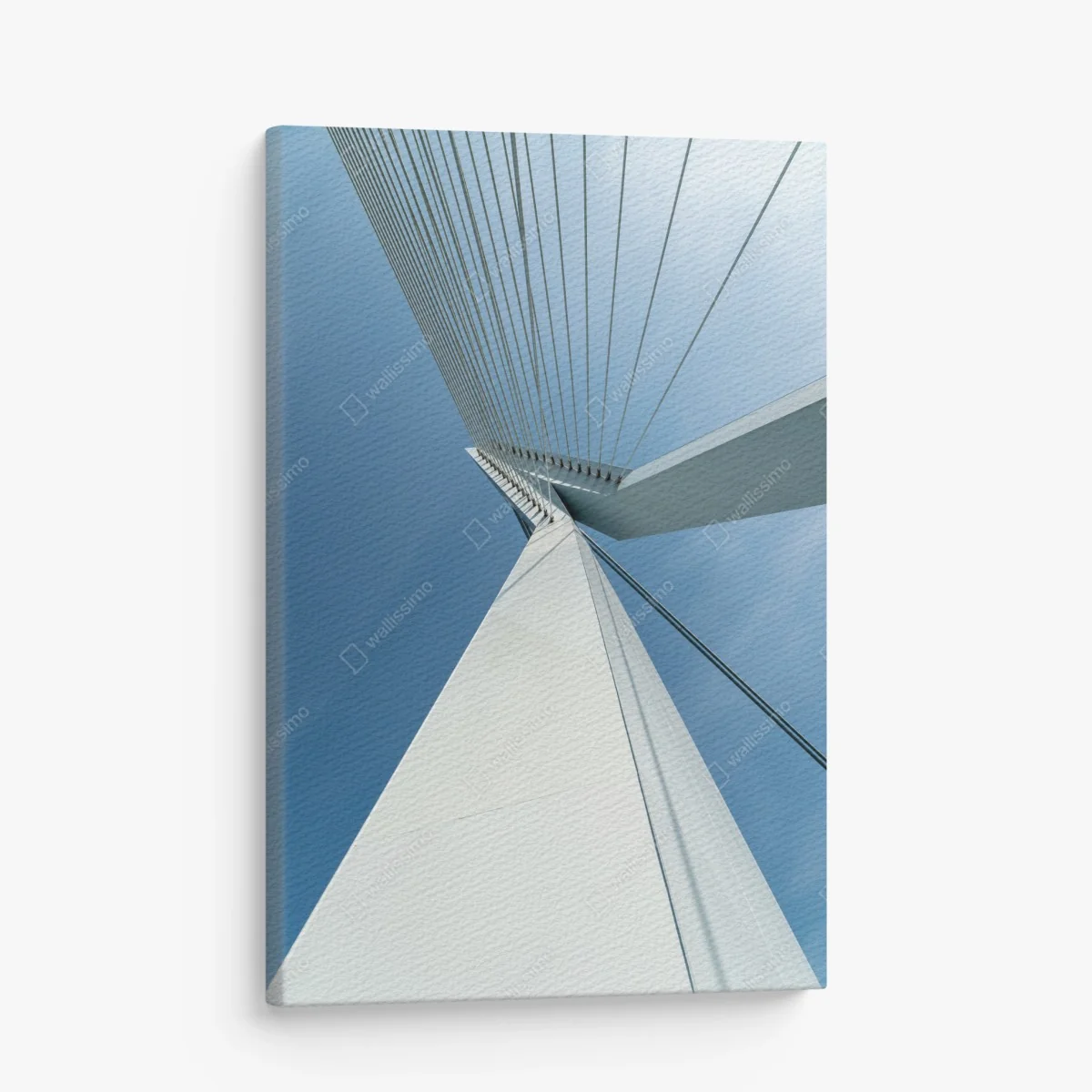 Leinwandbild aufsteigende linien: moderner brückenpylon – Wallnifity® Leinwandbild aufsteigende linien: moderner brückenpylon – Wallnifity®