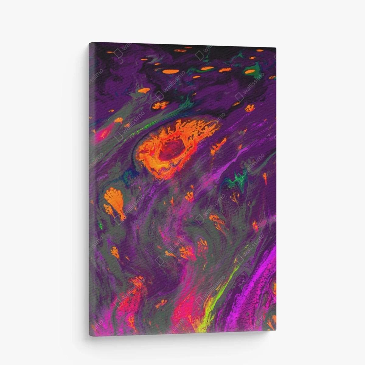 Leinwandbild traditionelle ebru abstrakte marmormuster in lila und orange – Wallnifity® Leinwandbild traditionelle ebru abstrakte marmormuster in lila und orange – Wallnifity®