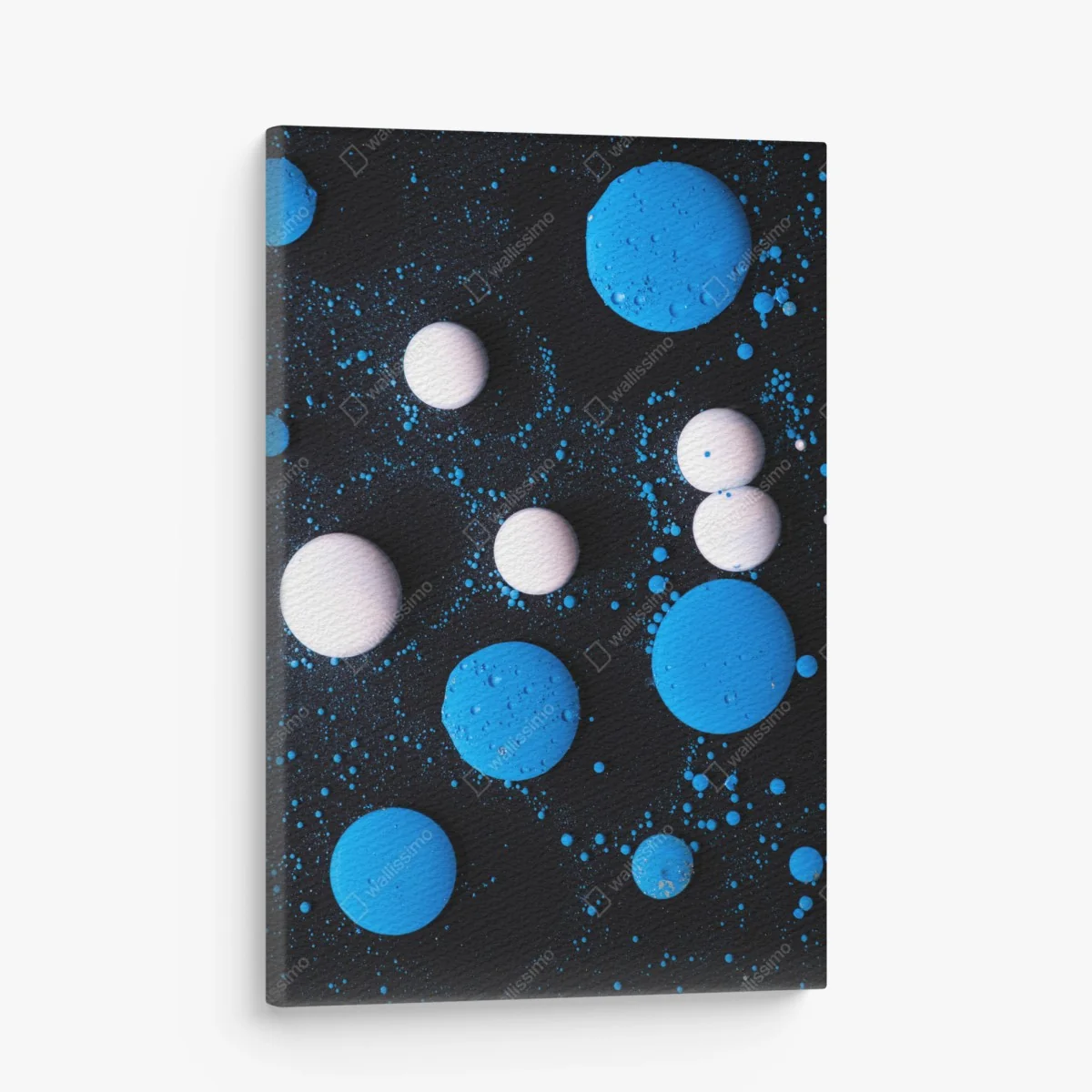 Leinwandbild blaues marmor flüssigmuster – Wallnifity®