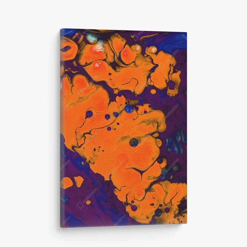 Leinwandbild eisvogel beim tauchen über spiegelndem wasser – Wallnifity®