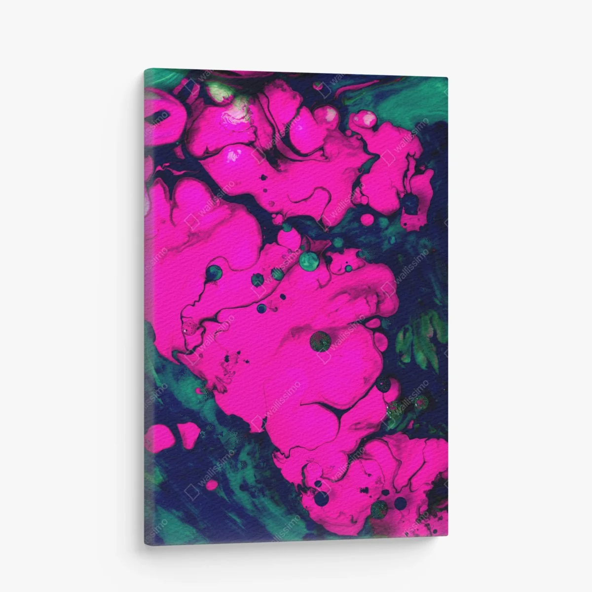 Leinwandbild neonpink flüssige abstraktion – Wallnifity®