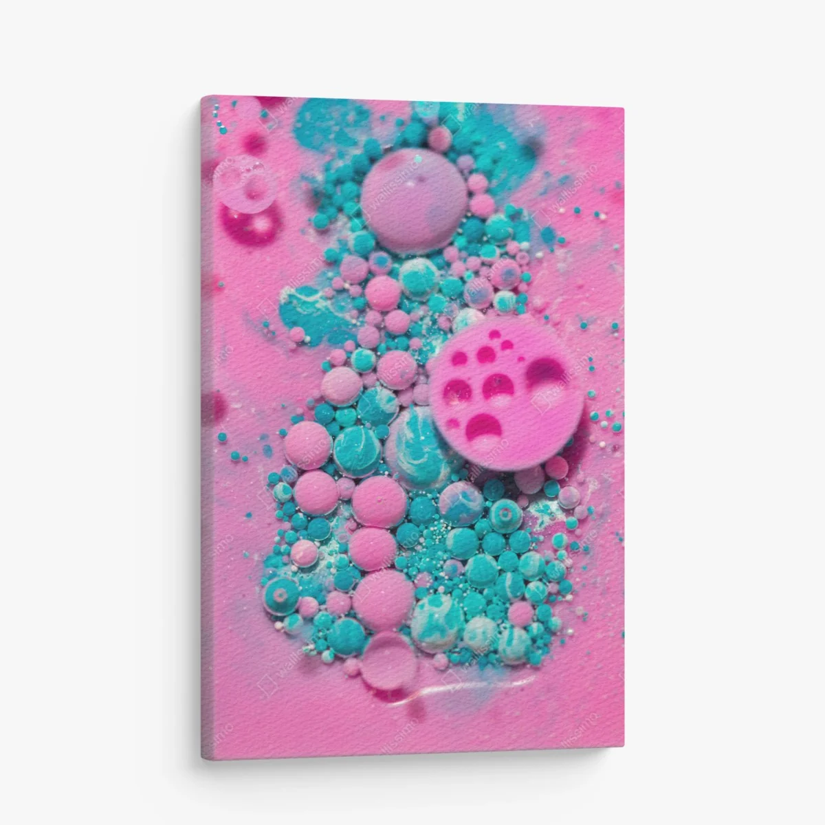 Leinwandbild rosa und türkis marmor abstrakt – Wallnifity®