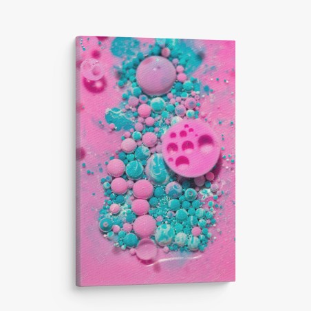 Leinwandbild rosa und türkis marmor abstrakt – Wallnifity®