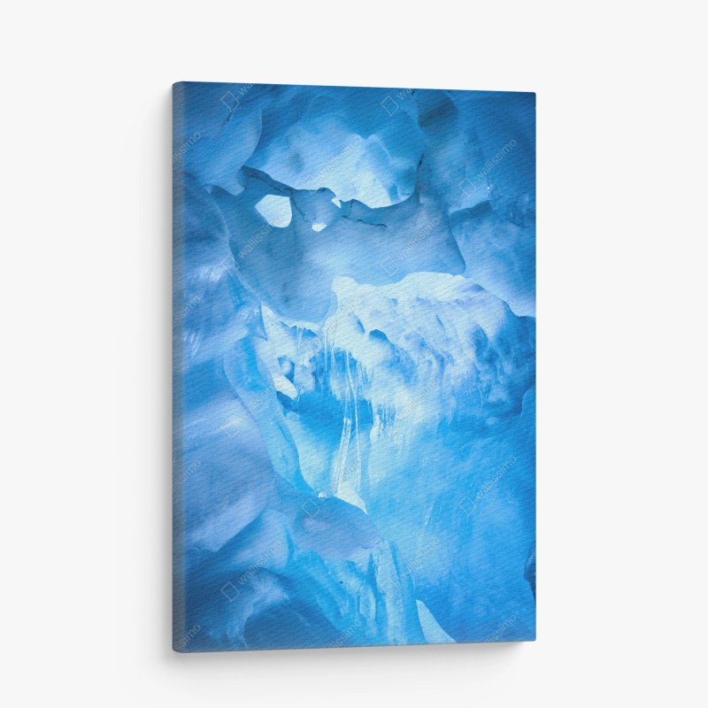 Leinwandbild ätherische blaue eishöhle