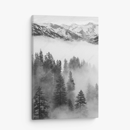 Leinwandbild nebliger Giant Forest, Sequoia National Park – Wallnifity®