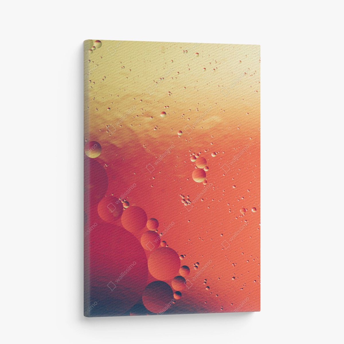 Leinwandbild warme orange abstraktion mit blasen – Wallnifity®