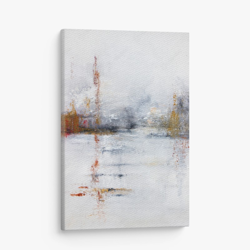 Leinwandbild blaue marmorierte alkoholtinten abstraktion – Wallnifity®