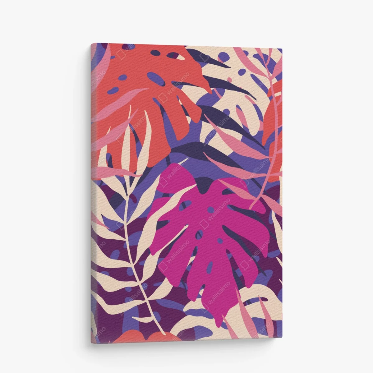 Leinwandbild pastell tropisches blattmuster – Wallnifity®