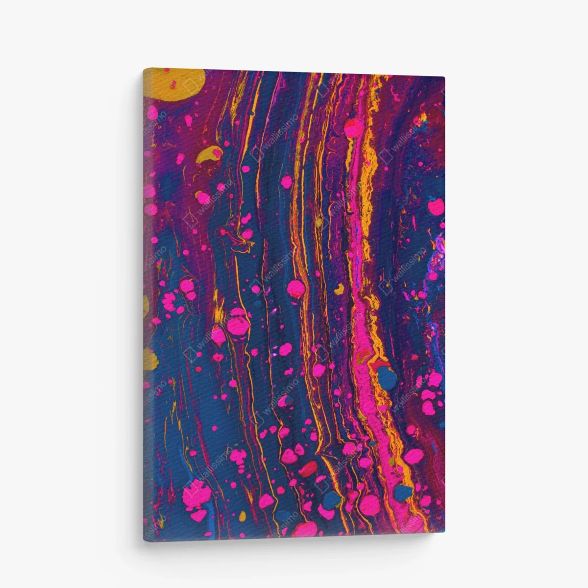 Leinwandbild neon marmorierte abstrakte wandgrafik – Wallnifity®