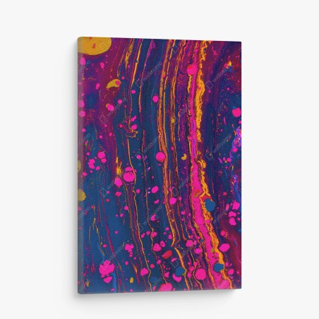 Leinwandbild neon marmorierte abstrakte wandgrafik – Wallnifity®