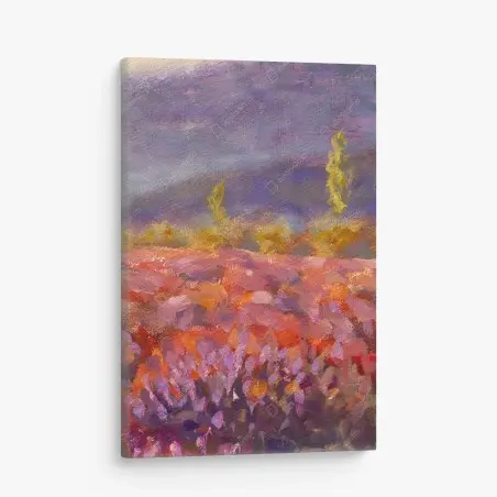 Leinwandbild Provence lavendelfeld gemälde – Wallnifity®
