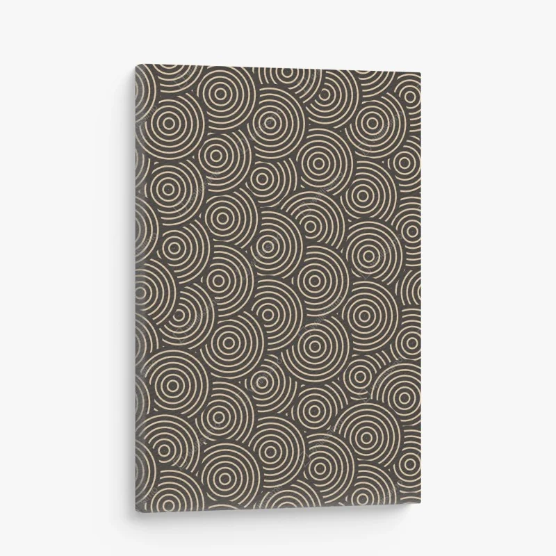 Leinwandbild retro konzentrische kreise muster