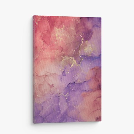 Leinwandbild ätherische rosa und lila marmoroptik – Wallnifity®