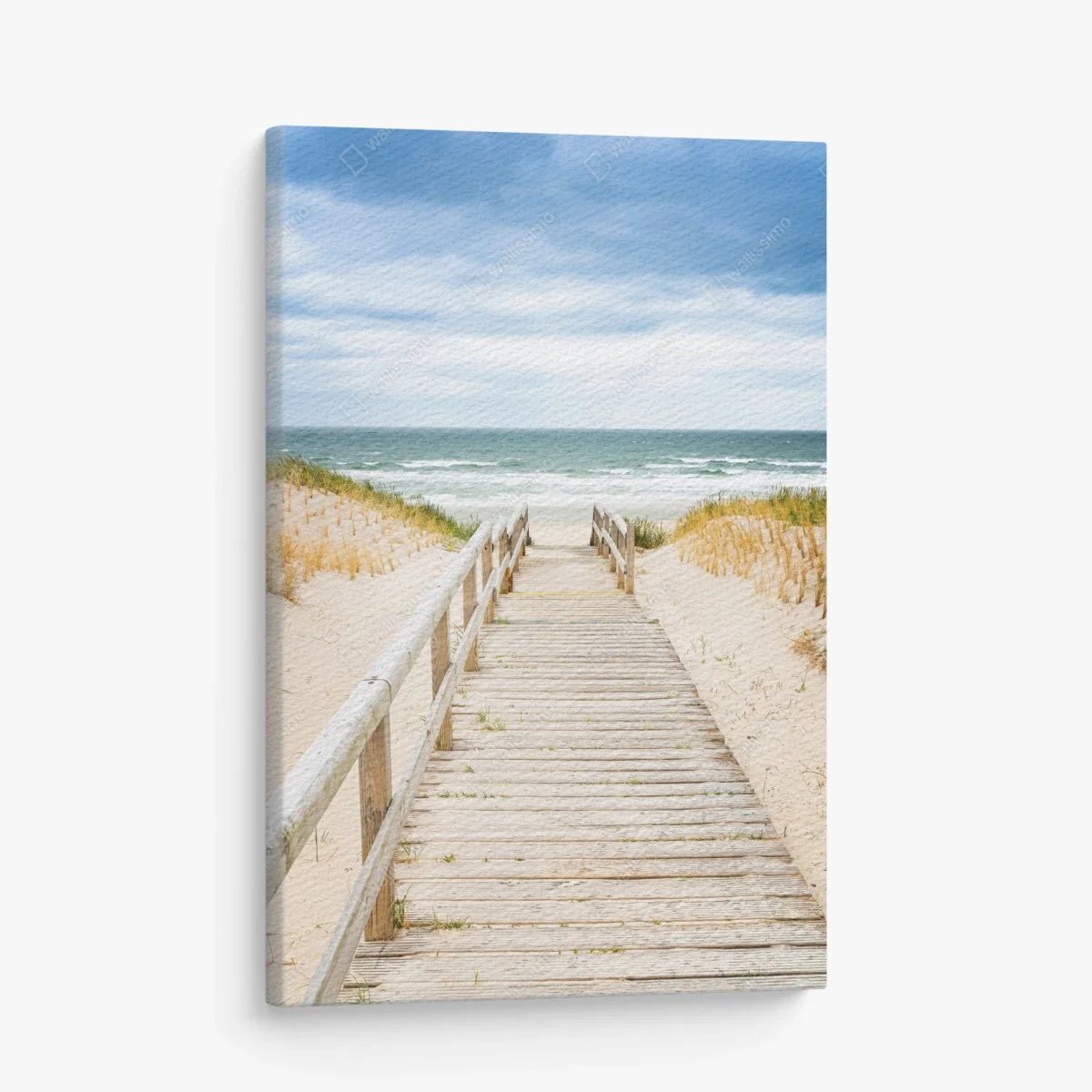 Leinwandbild holzsteg zum meer, Sylt – Wallnifity® Leinwandbild holzsteg zum meer, Sylt – Wallnifity®