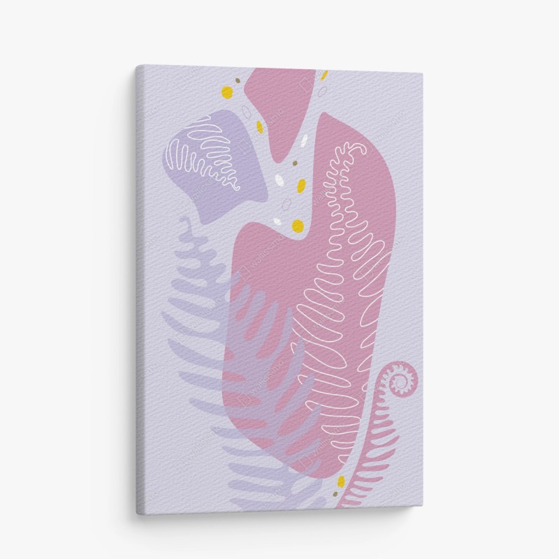 Leinwandbild zarte pastell-botanische abstraktion