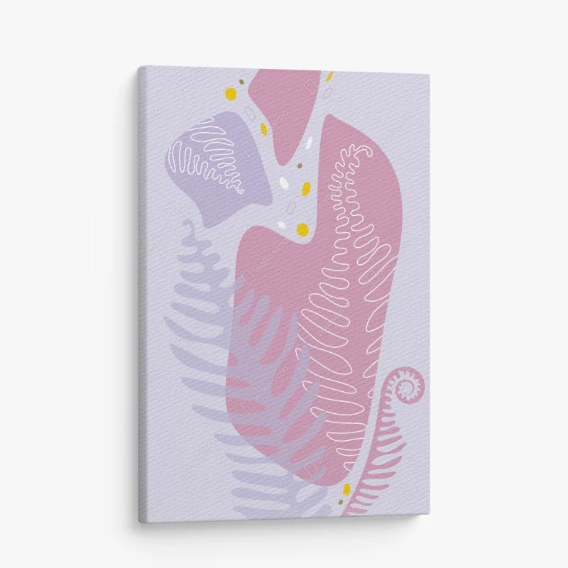 Leinwandbild zarte pastell-botanische abstraktion