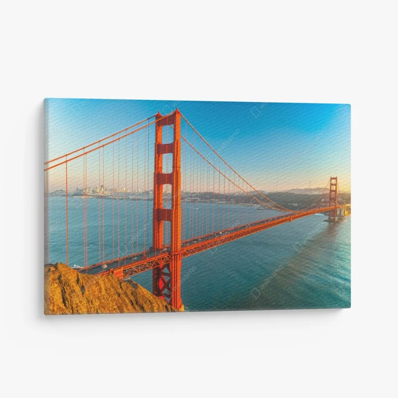 Leinwandbild Golden Gate bei sonnenuntergang