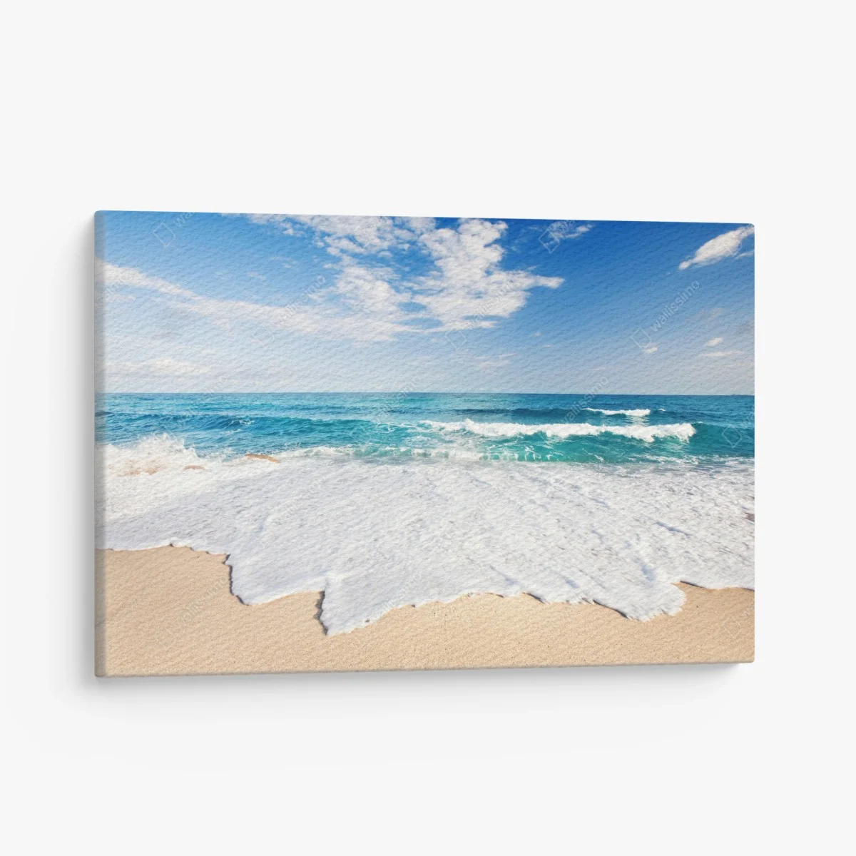 Leinwandbild türkisfarbene wellen am sandstrand – Wallnifity®