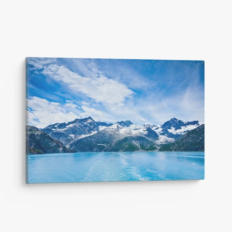 Leinwandbild schneebedeckte gipfel in Glacier Bay, Alaska