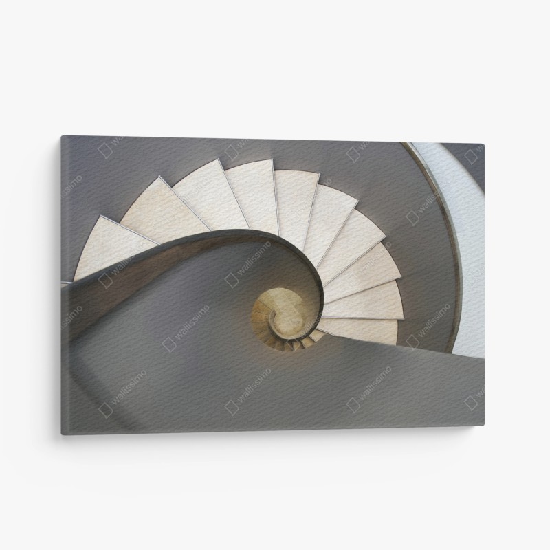 Leinwandbild spiraltreppe abstrakte komposition