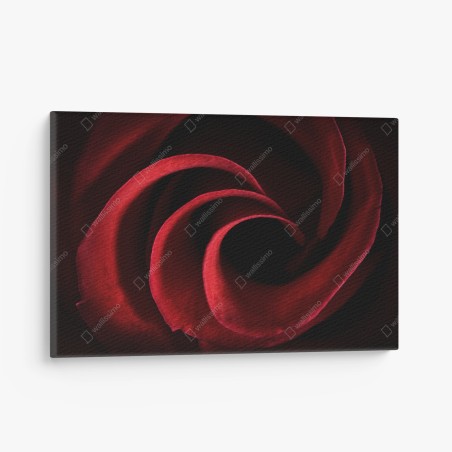 Leinwandbild spirale aus tiefroten rosenblättern – Wallnifity®