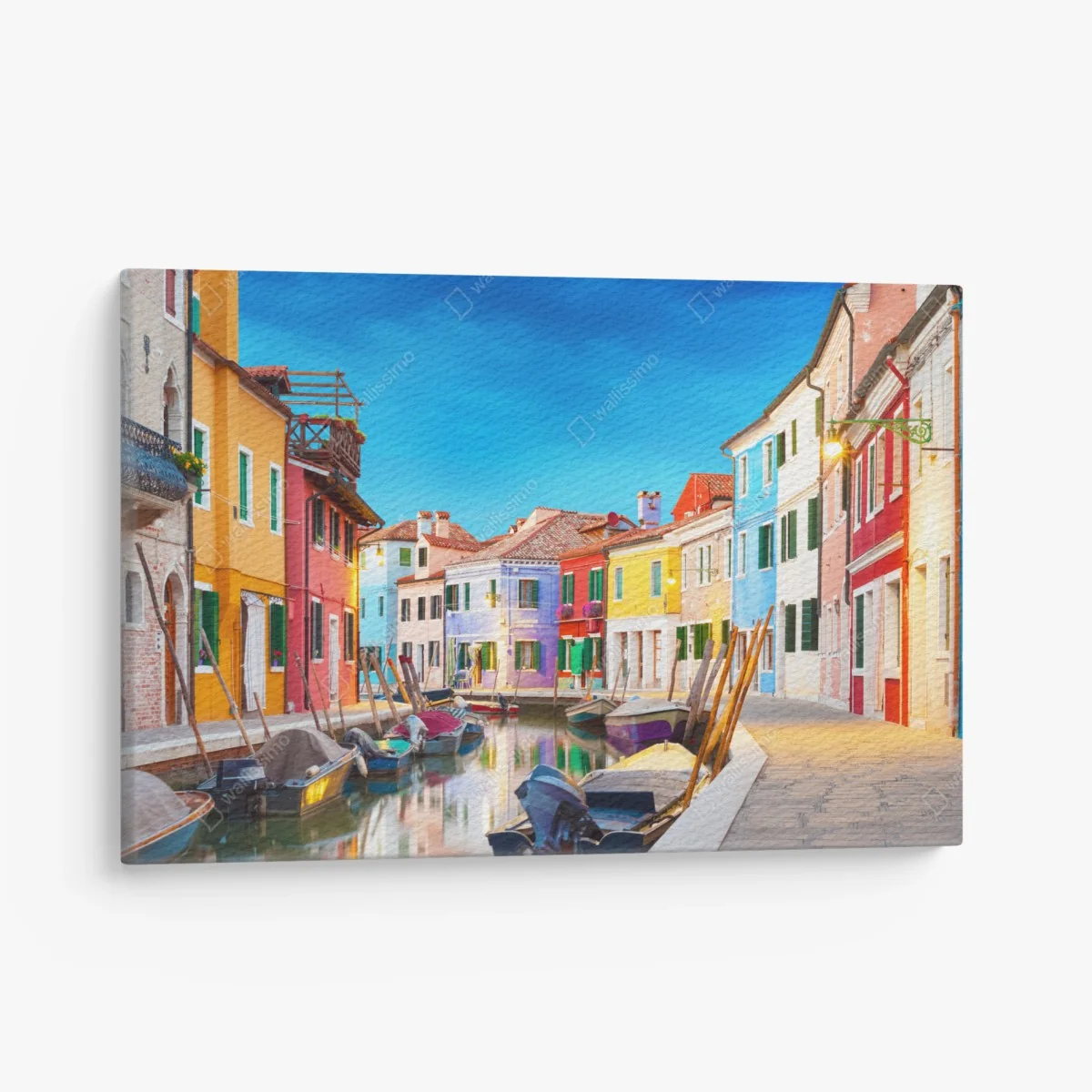 Leinwandbild bunte häuser in Burano, Venedig – Wallnifity® Leinwandbild bunte häuser in Burano, Venedig – Wallnifity®