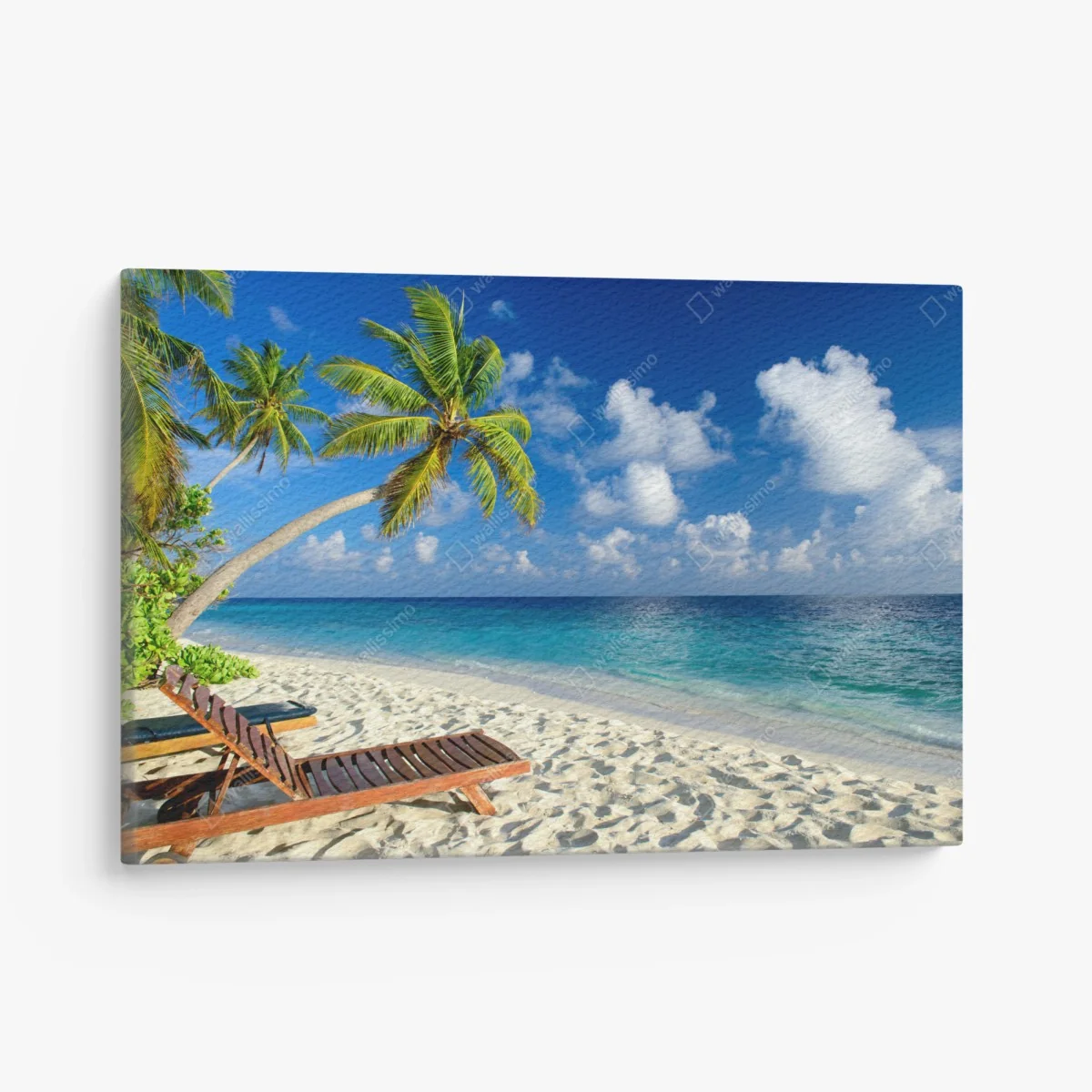 Leinwandbild tropischer strand auf den Malediven – Wallnifity® Leinwandbild tropischer strand auf den Malediven – Wallnifity®