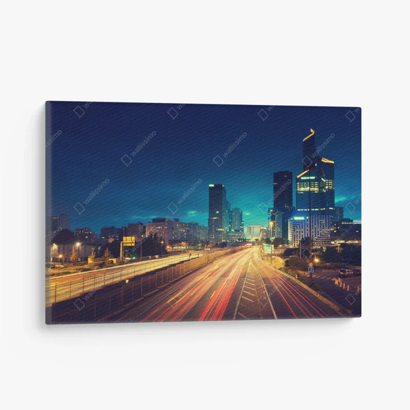 Leinwandbild Dubai skyline bei sonnenuntergang – Wallnifity®