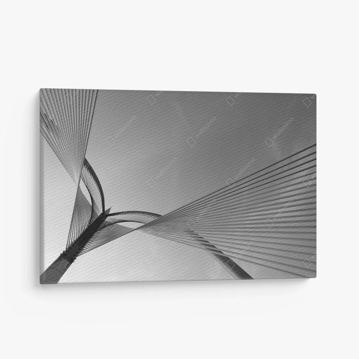 Leinwandbild monochrome brücke mit geometrischen linien – Wallnifity®