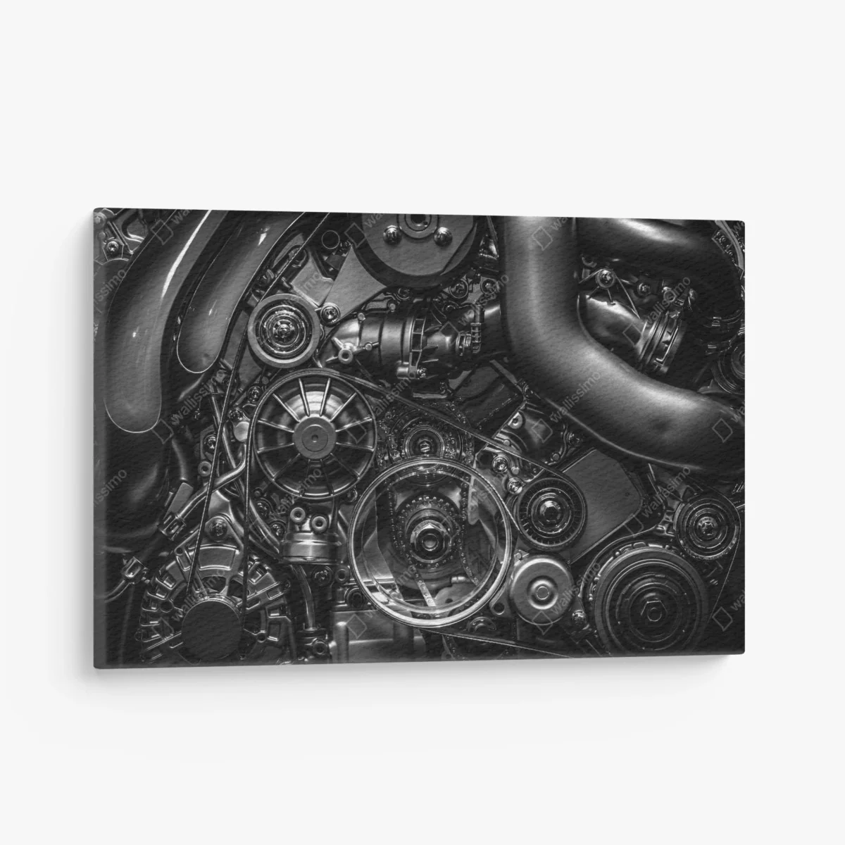 Leinwandbild präzise motor-nahaufnahme im industrial-stil – Wallnifity® Leinwandbild präzise motor-nahaufnahme im industrial-stil – Wallnifity®