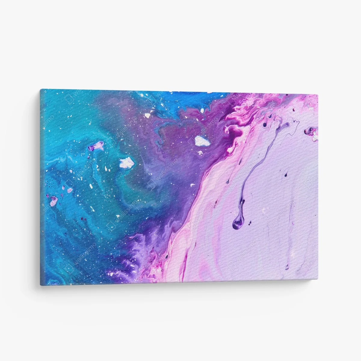 Leinwandbild lebendige blau-violette abstrakte acrylmalerei – Wallnifity® Leinwandbild lebendige blau-violette abstrakte acrylmalerei – Wallnifity®