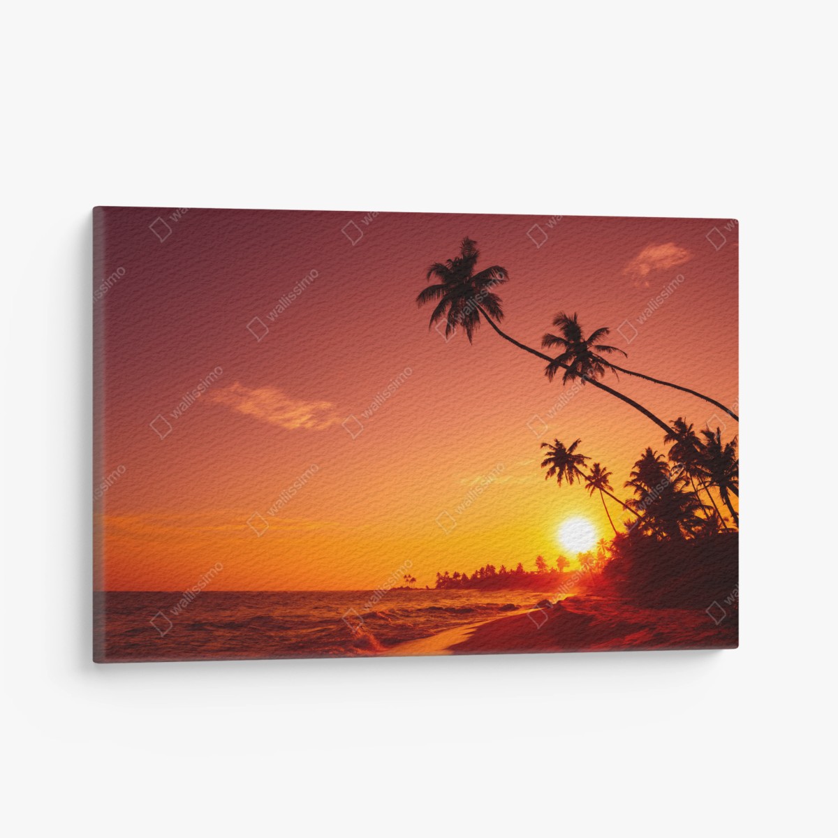 Leinwandbild tropischer sonnenuntergang am strand – Wallnifity®