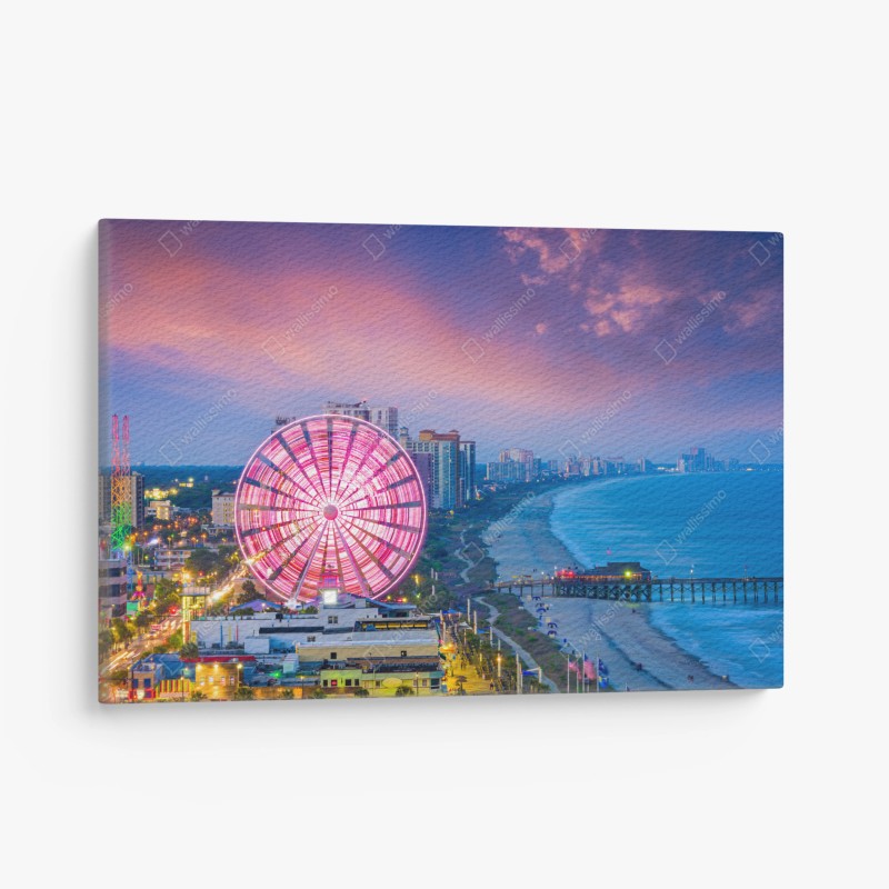 Leinwandbild zartes magnolienmuster in sanftem rosa – Wallnifity®