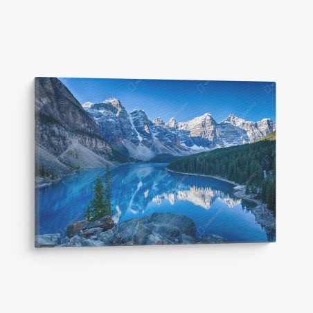 Leinwandbild ruhiger bergsee mit spiegelung – Wallnifity®