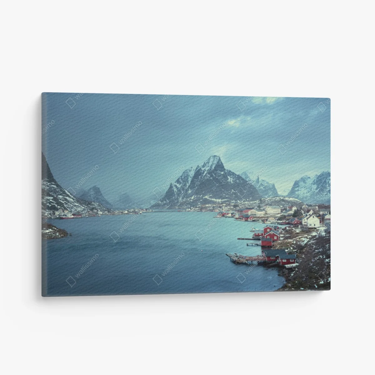 Leinwandbild Reine winterlicher fjord in den Lofoten – Wallnifity®