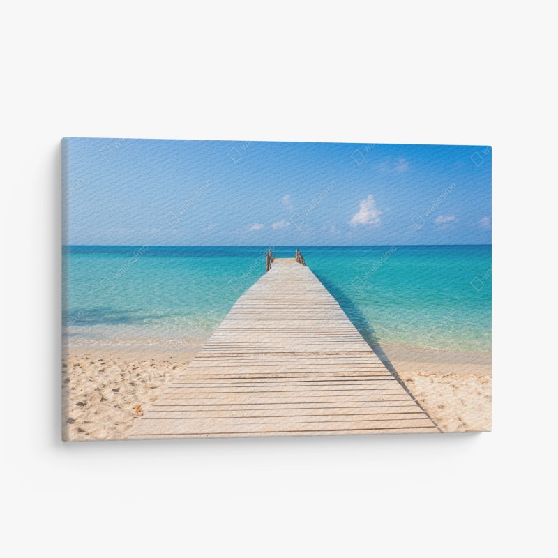 Leinwandbild schwarz-weiß geometrisches muster – Wallnifity®