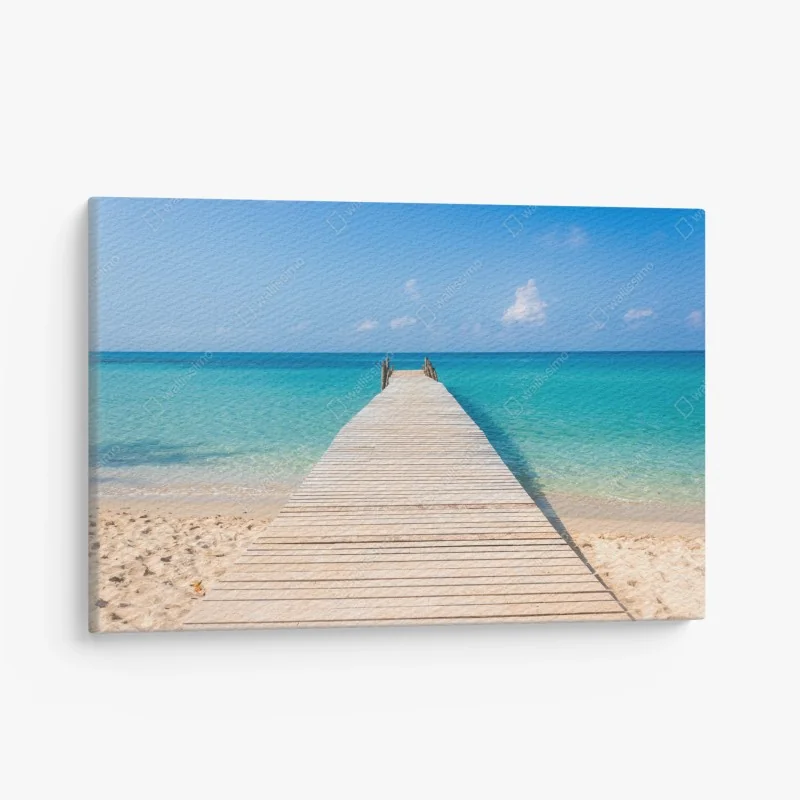 Leinwandbild drei löwenzahn-pusteblumen auf türkisgrund – Wallnifity®