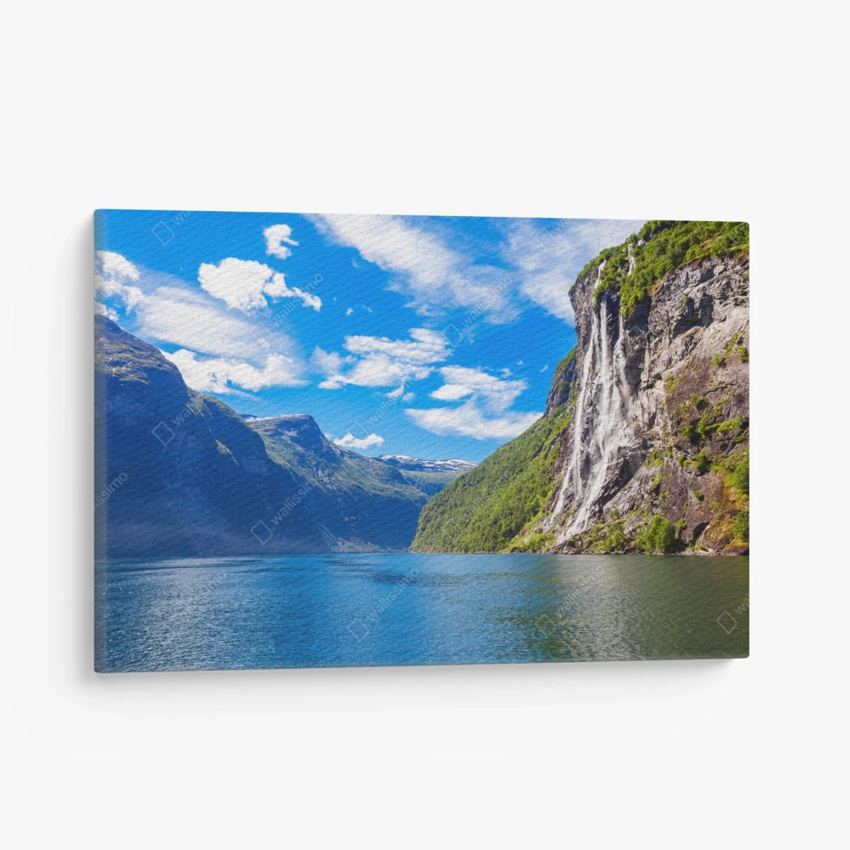 Leinwandbild seven sisters wasserfall am Geirangerfjord – Wallnifity®