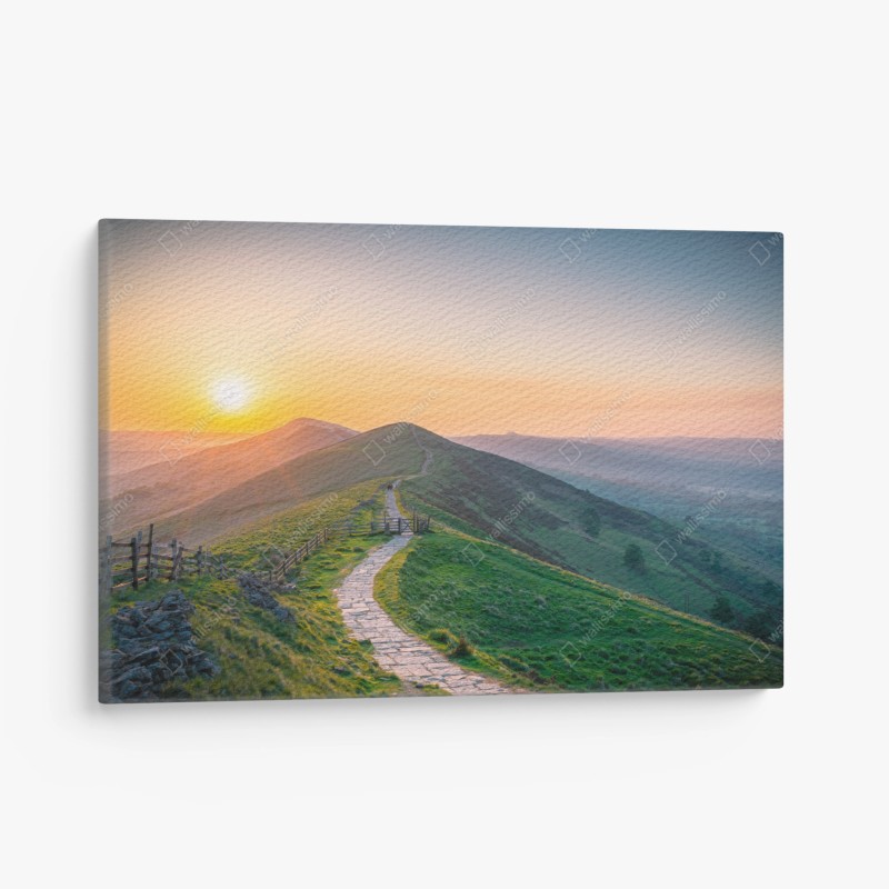 Leinwandbild pfingstrosenwiese im frühling — impasto blumenbild – Wallnifity®