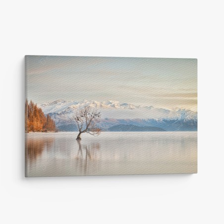 Leinwandbild einsamer baum am see Wanaka – Wallnifity®