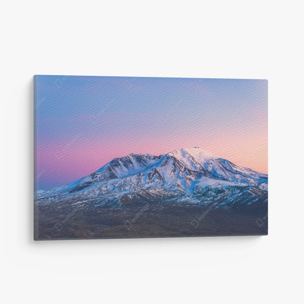 Leinwandbild sonnenuntergang über Mount St. Helens im winter – Wallnifity® Leinwandbild sonnenuntergang über Mount St. Helens im winter – Wallnifity®