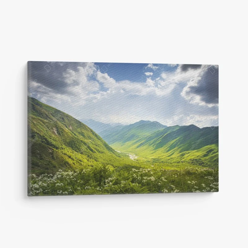 Leinwandbild leuchtende blaue chrysantheme nahaufnahme – Wallnifity®