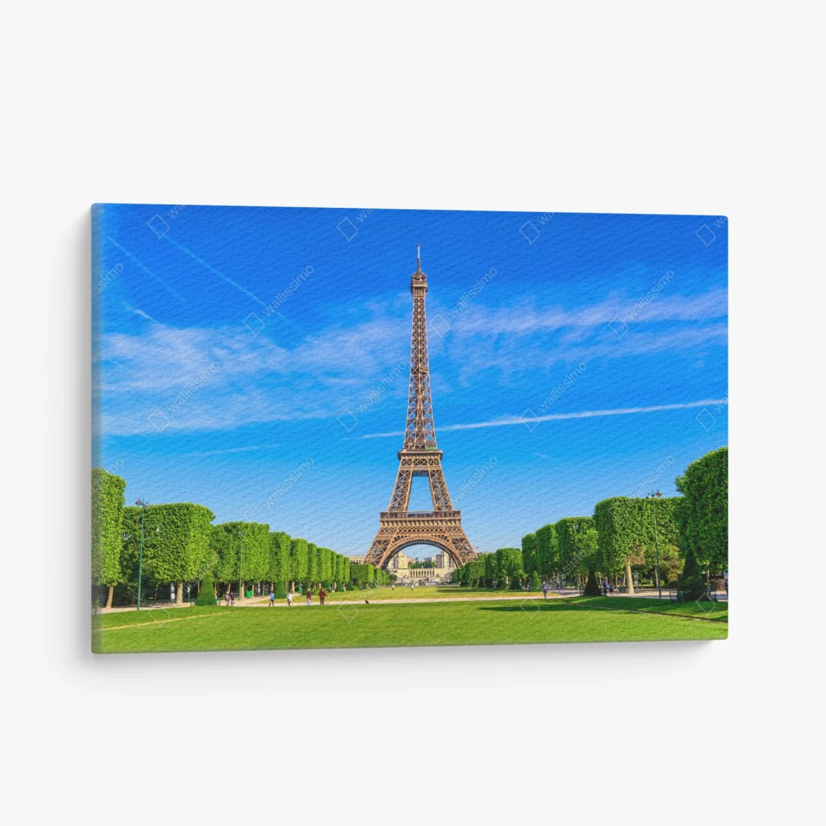 Leinwandbild Eiffelturm am Champ de Mars, lebendige pariser skyline – Wallnifity®