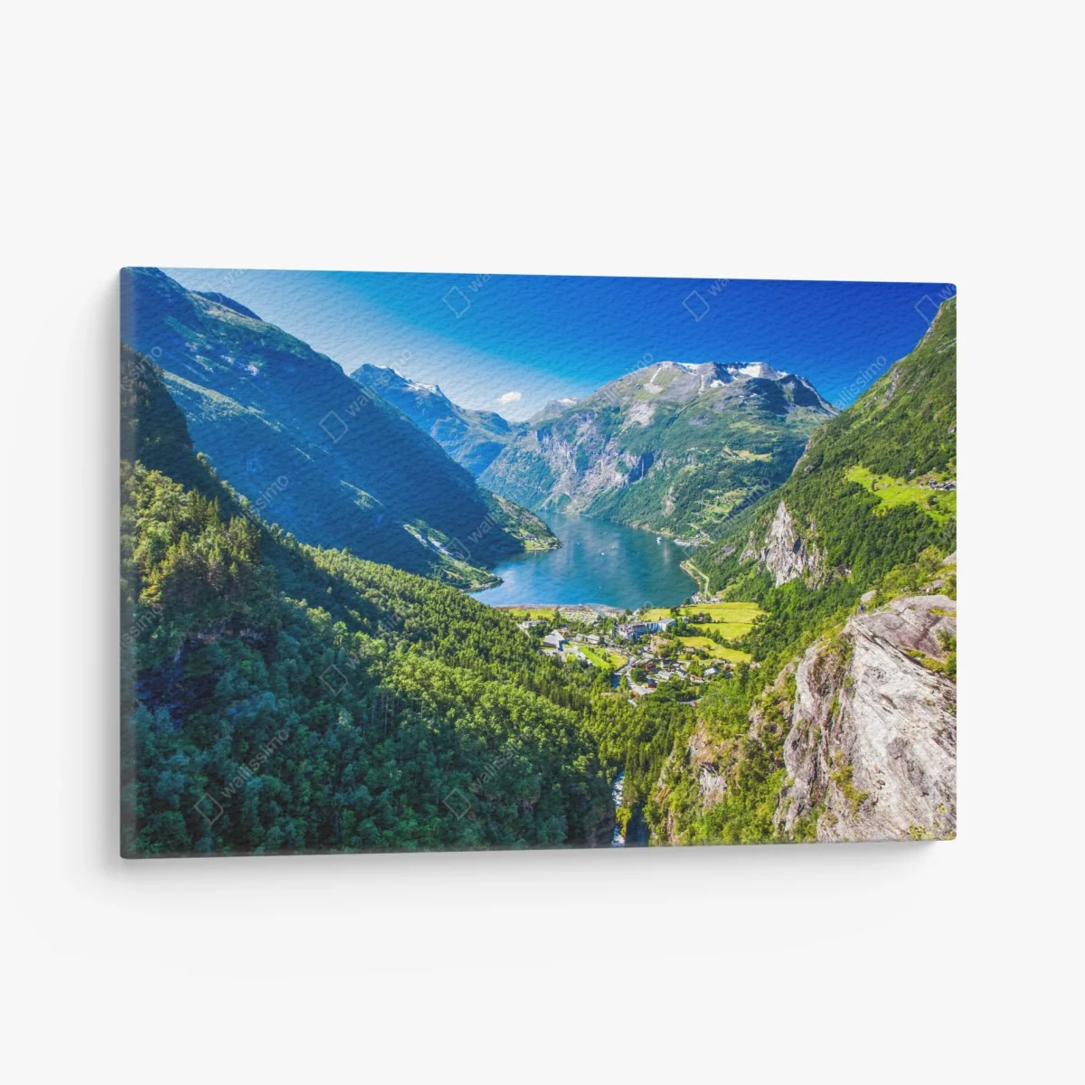 Leinwandbild Geirangerfjord bergpanorama – Wallnifity® Leinwandbild Geirangerfjord bergpanorama – Wallnifity®