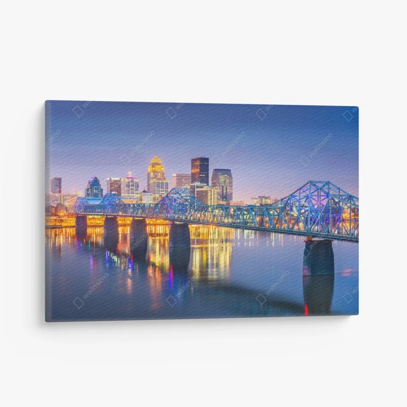 Leinwandbild Louisville skyline bei dämmerung