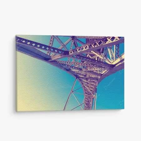 Leinwandbild abstrakte stahlbrücke in perspektive – Wallnifity®
