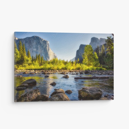 Leinwandbild goldenes flusstal – Wallnifity®
