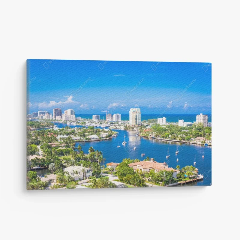 Leinwandbild Fort Lauderdale stadtskyline am meer