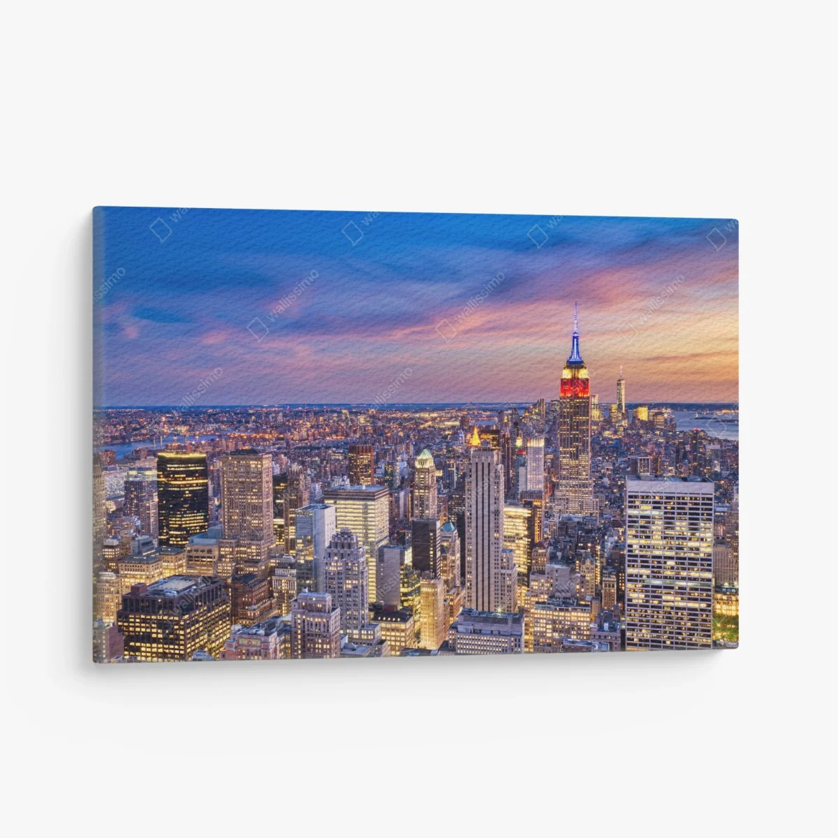 Leinwandbild New York skyline bei dämmerung – Wallnifity® Leinwandbild New York skyline bei dämmerung – Wallnifity®
