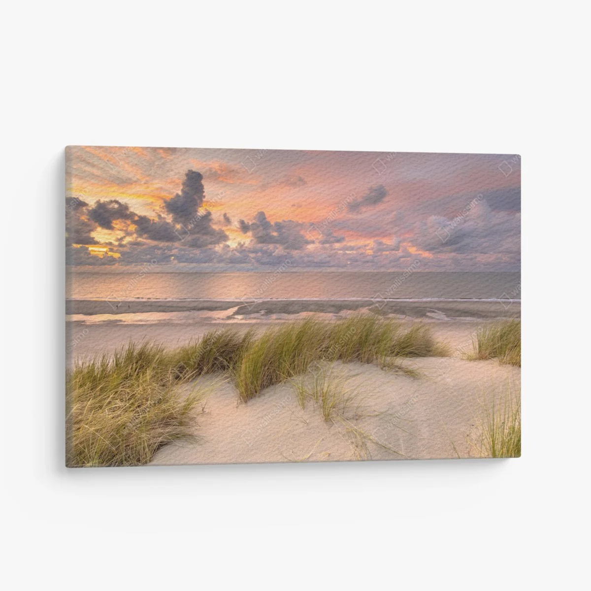 Leinwandbild sonnenuntergang über dünen in Zeeland – Wallnifity® Leinwandbild sonnenuntergang über dünen in Zeeland – Wallnifity®
